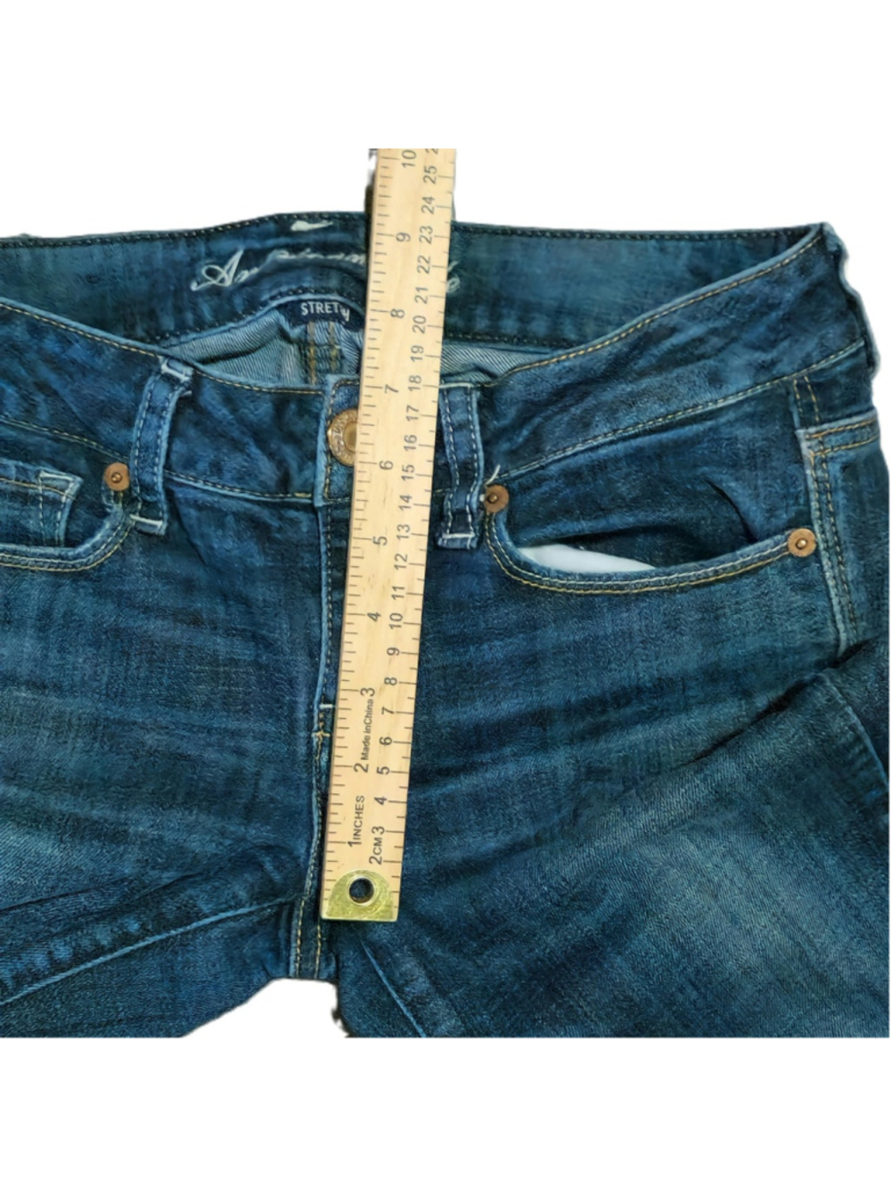 American Eagle Blue Bootcut Jeans Size 4 - Picture 3 of 8